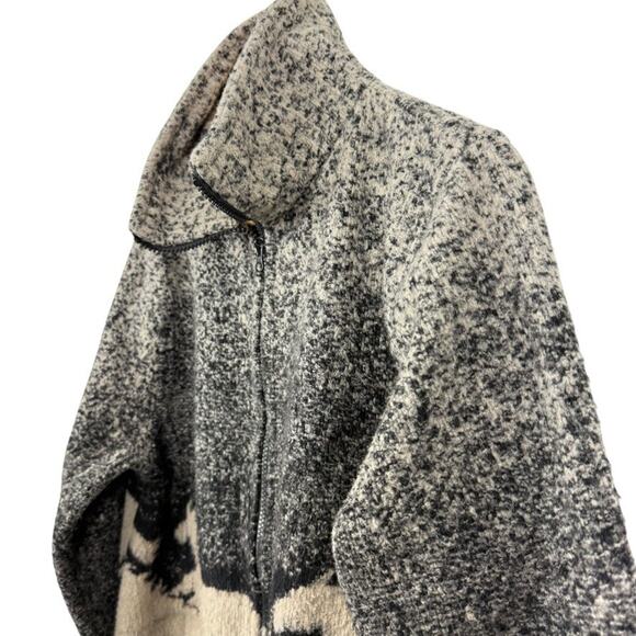 Bear Ridge Outfitters Fleece Full Zip USA Made Horse Mens Jacket Vintage sz M - Picture 10 of 16